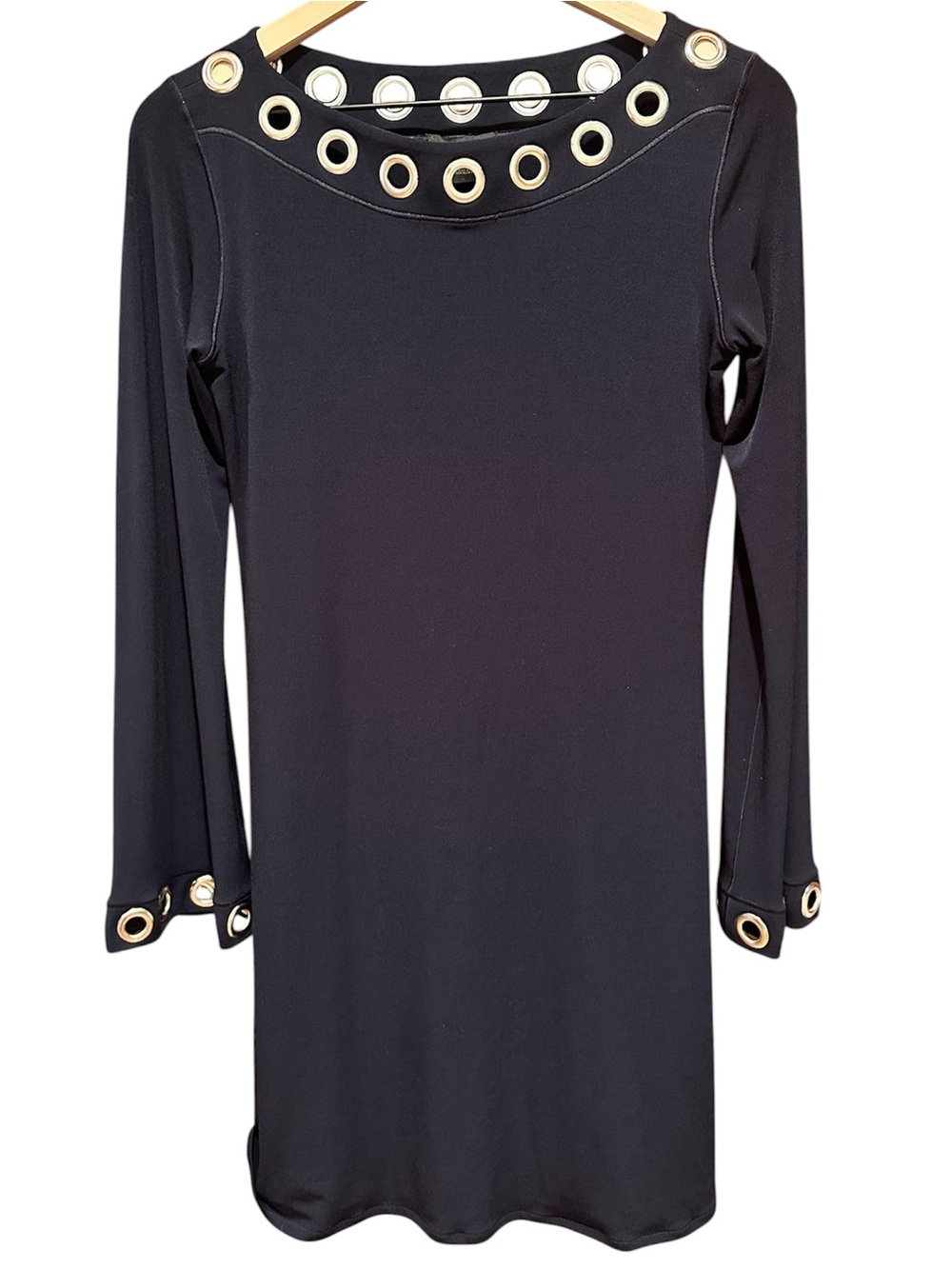eva varro Navy Blue Long Sleeve Dress